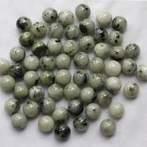 (Qi Yuxuan)Nanyang Dushan jade natural permeable floating flower Dushan jade 15mm round beads loose beads Hand string Buddha beads