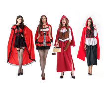 Halloween adult children Little Red Riding Hood costume cos fairy tale drama Little Red Riding Hood Princess dress stage performance clothes