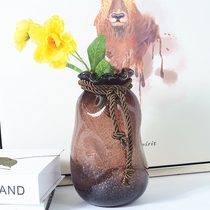 Nordic Style Creative Glass Vases Living Room Office American Floral Flower table designer Decorative Art Pendulum