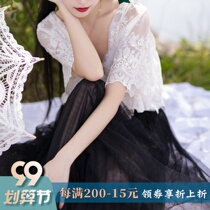 Net gauze lace pleated skirt clearance special black half-body refreshing simple Joker half-body one city Fengxu women