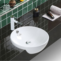 Round semi-embedded Basin semi-hanging Basin semi-embedded washbasin embedded wash basin upper basin wash basin