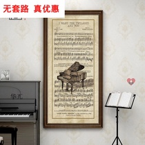 American retro music entrance entrance decorative painting simple and beautiful music score corridor hanging painting European aisle mural vertical version