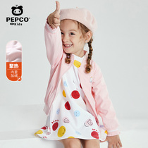 Little pig Banna childrens clothing girl coat 2021 autumn winter clothes New Baseball clothing baby zipper shirt childrens coat tide