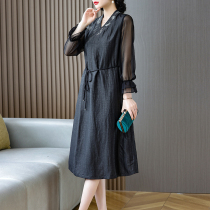 Tortoise Crack scents cloud yarn Dress True Silk Mulberry Silk Heavy Pound High-end 2022 Pop Dresses New Womens Summer Great Cards