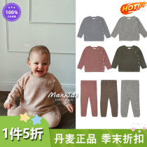 5 fold Denmark 21AW new Konges Slojd childrens baby sweaters wool sweater knit bag fart 50