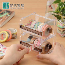 Japan imported MT and paper tape cutter Office stationery sub-packing hand account tape storage box Transparent tape seat