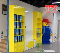 Factory whole house custom kindergarten early education boutique Lego building blocks robot model display cabinet free combination