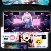 National team 02RGB glow mouse pad ultra-large second-time meta-game e-bid keyboard waterproof table cushion customization