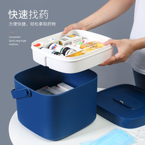 Medicine box Medicine box Household size large capacity medical box Portable storage box First aid medicine box Family pack