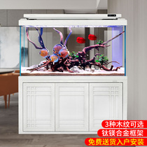 Sensen super white fish tank living room large ecological aquarium 1 2 1 5 meters bottom filter Dragon cylinder screen free of water h2t