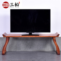 Mahogany furniture neoclassical Chinese solid wood Burmese Rosewood TV cabinet combination living room TV audio-visual cabinet D