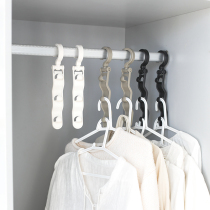 Japan KM hanger connection adhesive hook dormitory wardrobe hanger clothes hanger hook saving space multi-layer overlay storage connection buckle