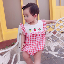 Baby summer clothes women 0-3-6 months baby jumpsuit summer 5 newborn infants and young children ha clothes thin models