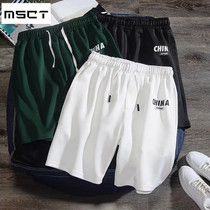 MSCT fitness Tide brand shorts mens summer loose straight exercise 5 five five pants running training thin pants