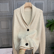 Big N goods law single mantissa upper body gas field soaring V-neck cashmere cardigan jacket female 31468