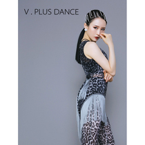 V PLUS DANCE high snow Latin DANCE BAO WEN tassel back split top top practice uniforms