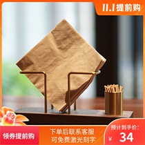 Creative wooden napkin shelf simple toothpick storage box cafe hotel restaurant homestay vertical rectangle