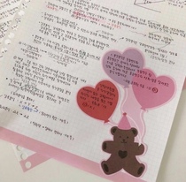 LRICE Korean inhyeday super cute bear balloon love INS burst fire Study Notes Note note note