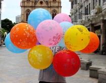 12 inch thick explosion-proof printing childrens full flower cartoon balloon birthday decoration scene multiple mixed 100