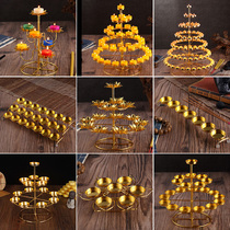 Ghee lamp holder Buddha Buddhist Supplies Seven Star Buddha Hall Oil lamps 108 Lotus Buddha for the lamp holder Changming wax candle holder