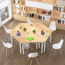 Creative trapezoidal table combination meeting negotiation table art training table combination splicing simple modern desk