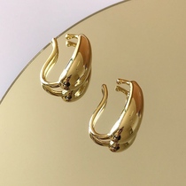 White Great Aunt 115 European And European Metal Texture Ear Osteoclaves LUKEWARM WIND RETRO-STYLISH CHIC-FREE DONGLE MINIMALIST EAR CLIP