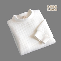 Three layers of warm small high collar cotton cotton pure white winter children thick autumn clothes bottoming boy girl shirt