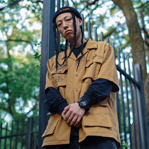 BIPOLAR Smiley graffiti overwear shirt national trend hip hop street loose casual half sleeve short sleeve t-shirt