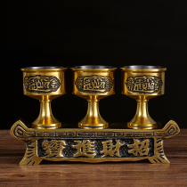 The Buddha copper lucky for glass jing shui bei dedicated Guan Gong xian jia wealth Holy Cup worship contribution Cup buddhism appliance