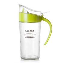 Glass Anti Spill Pot Kitchen Accessories Home Clamshell Oil Bottle Transparent Large Capacity Seasoning Sauce Vinegar Bottle Green
