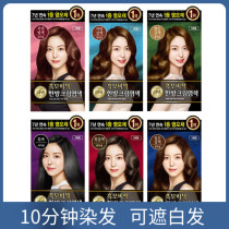 Korea LG Ruiyan ReEn Korean hair dye Plant natural cover white hair popular color non-irritating hair dye cream