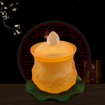 Glazed Lotus Holy Water Cup Water Supply Cup Buddha Front For Cup Guanyin Cup Water Purification Cup For The Buddhas Cup Home Buddha Swing Piece