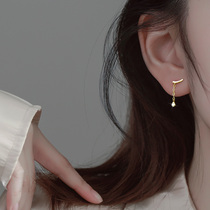 s925 sterling silver asymmetrical earrings female smiling tassel temperament earrings super fairy 2021 new niche earrings earrings