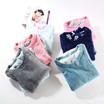 Xiaoxiao clothing shop~Foreign trade pure original female soft warm coral velvet home clothes pajama suit recommended ~A1765