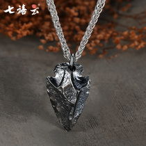 Arrow couple silver necklace male tide hip hop Europe and the United States street retro men pendant personality sterling silver female send boyfriend