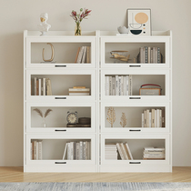 Bookcase minimalist floor leaning against wall glass door Dust Disposal Cabinet Living-room Living Room Bedroom Home Childrens Containing Bookshelves