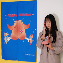 Zuo Ham Road * John Johnny Christmas Curtain Decoration Festive Atmosphere Bedroom Cotton Partition Curtain Custom