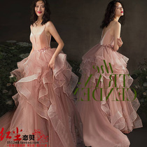 Senteel web yarn lovers outscene photography Deep V neckline Dress Photography Photography REAL PINK WEDDING YARN MOVIE THEMED CLOTHING