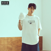 KDZ cotton short sleeve T-shirt men 2021 summer new 3D laser printing Korean loose size OVERSIZE Tide brand
