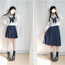 Japan short-sleeved JK uniform College wind female COS Japanese sailor suit suit Summer student uniform pleated skirt
