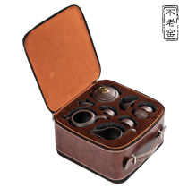 Purple Sand Travel Kungfu Tea Set One Pot Four Cups Portable Outdoor Household Simple Office Japanese Tea Pot