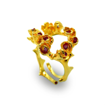 HOWstore hard candy original retro goth thorn rose wreath ring Female Personality