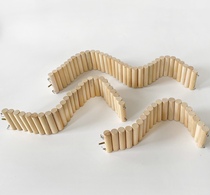 Hamster swing toy super long wooden ladder fence hamster soft ladder Landscape Arch bridge partition supplies