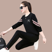 Sportswear Suit Womens Spring Autumn 2022 New Fashion Year Spring Sports Casual Loose Spring Clothing Mom Two Sets