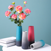 Modern light luxury ornaments vase net red flower bottle Nordic creative simple living room flower arrangement fake flower simulation flower decoration