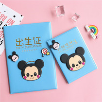 2020 new baby birth certificate protective cover Zodiac mouse cartoon Mickey prevention vaccination certificate skin case vaccine