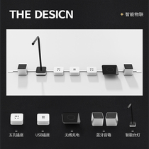 Power track socket for the creation of an office furniture