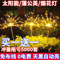 Solar ground plug copper wire lamp tobacco lamp garden waterproof decoration dandelion lamp string lawn explosion lamp