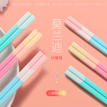 SSH chopsticks Home Anti-slip and mildew resistant Family 2022 New person One chopstick Sub-meal Alloy Chopsticks