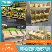 Kindergarten childrens area corner house simulation vegetable and fruit sales desk shelf Parent-child restaurant supermarket shelf